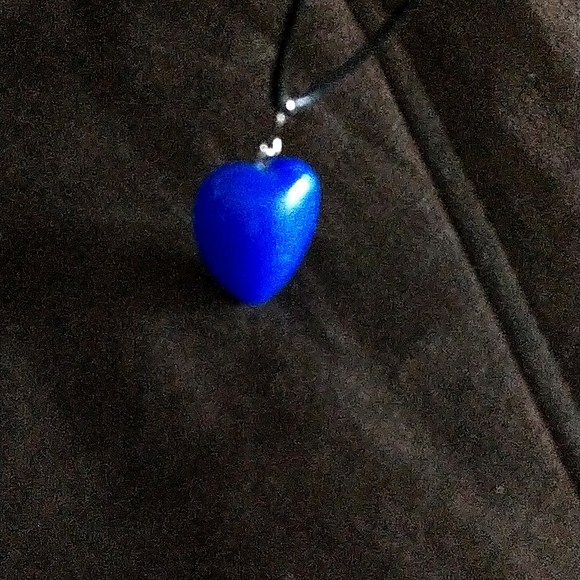 Blue  Heart necklace - Picture 2 of 3